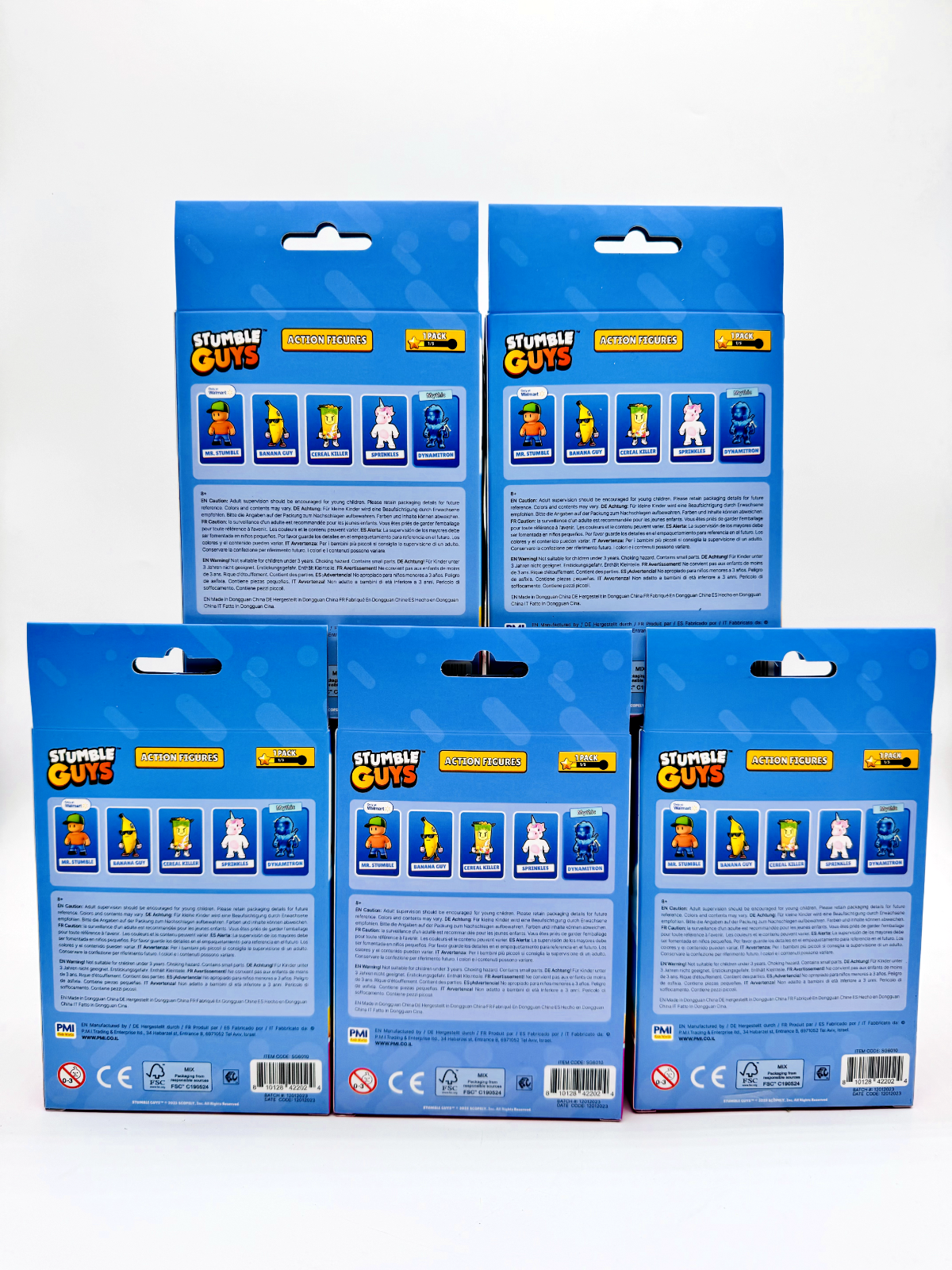 Stumble Guys Action Figure 5 Pack Set Mr Stumble Banana Guy Cereal Killer PMI