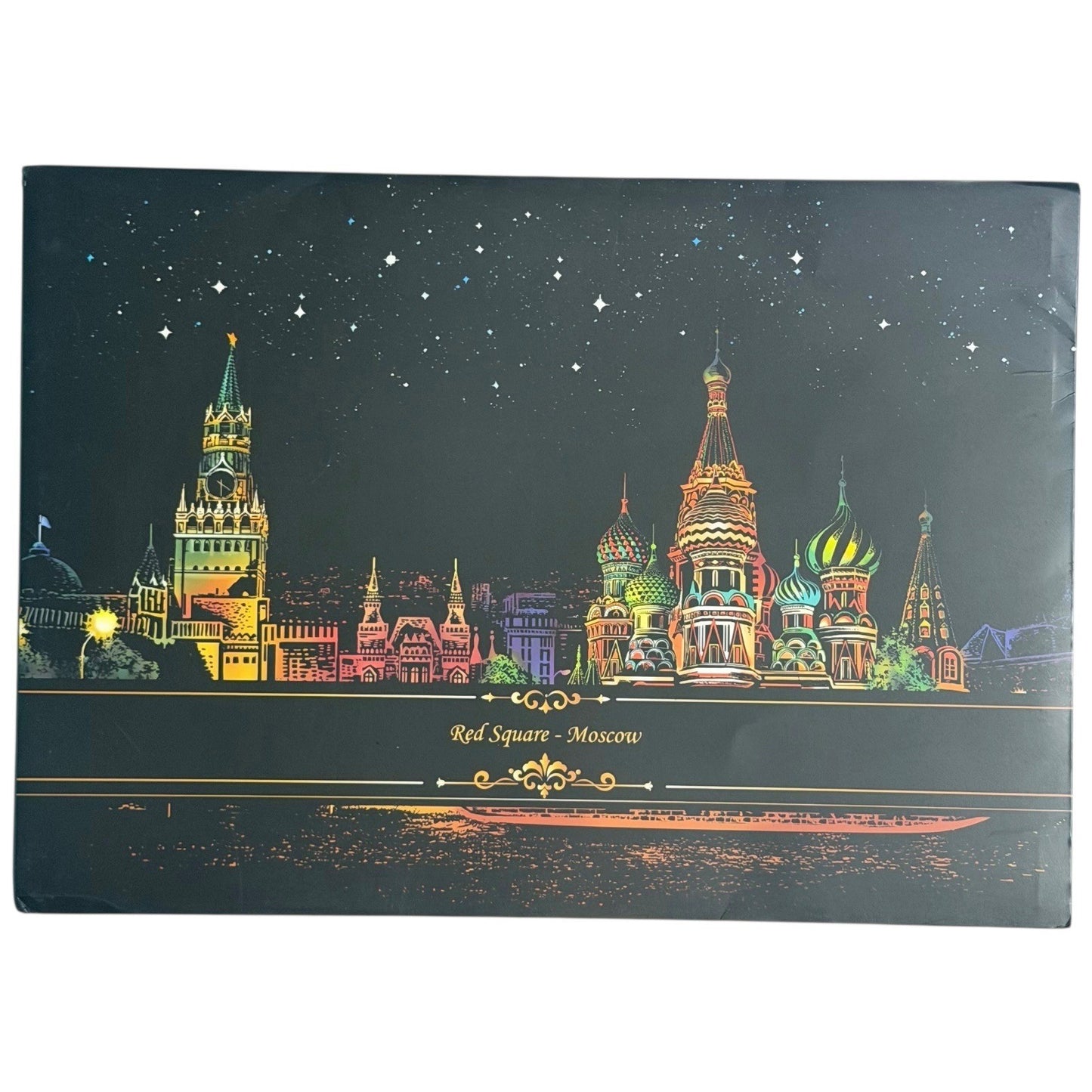 Lot of 14 Scratch Art Boards Colorful City Night View – Mixed Set No Stylus