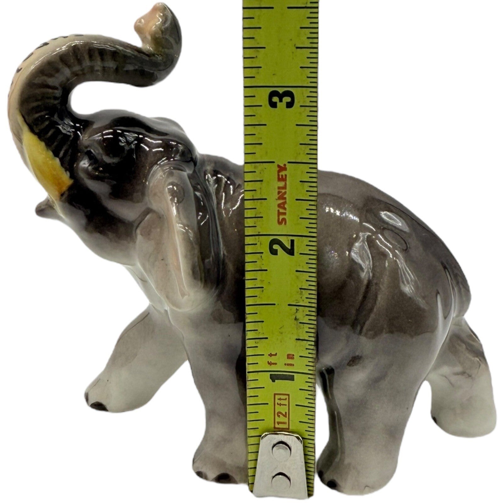 New Orleans Souvenir Elephant Figurine Trunk Up Good Luck Charm Ceramic