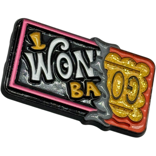 Willy Wonka Golden Ticket Pin Collectible Enamel Lapel Pin Badge