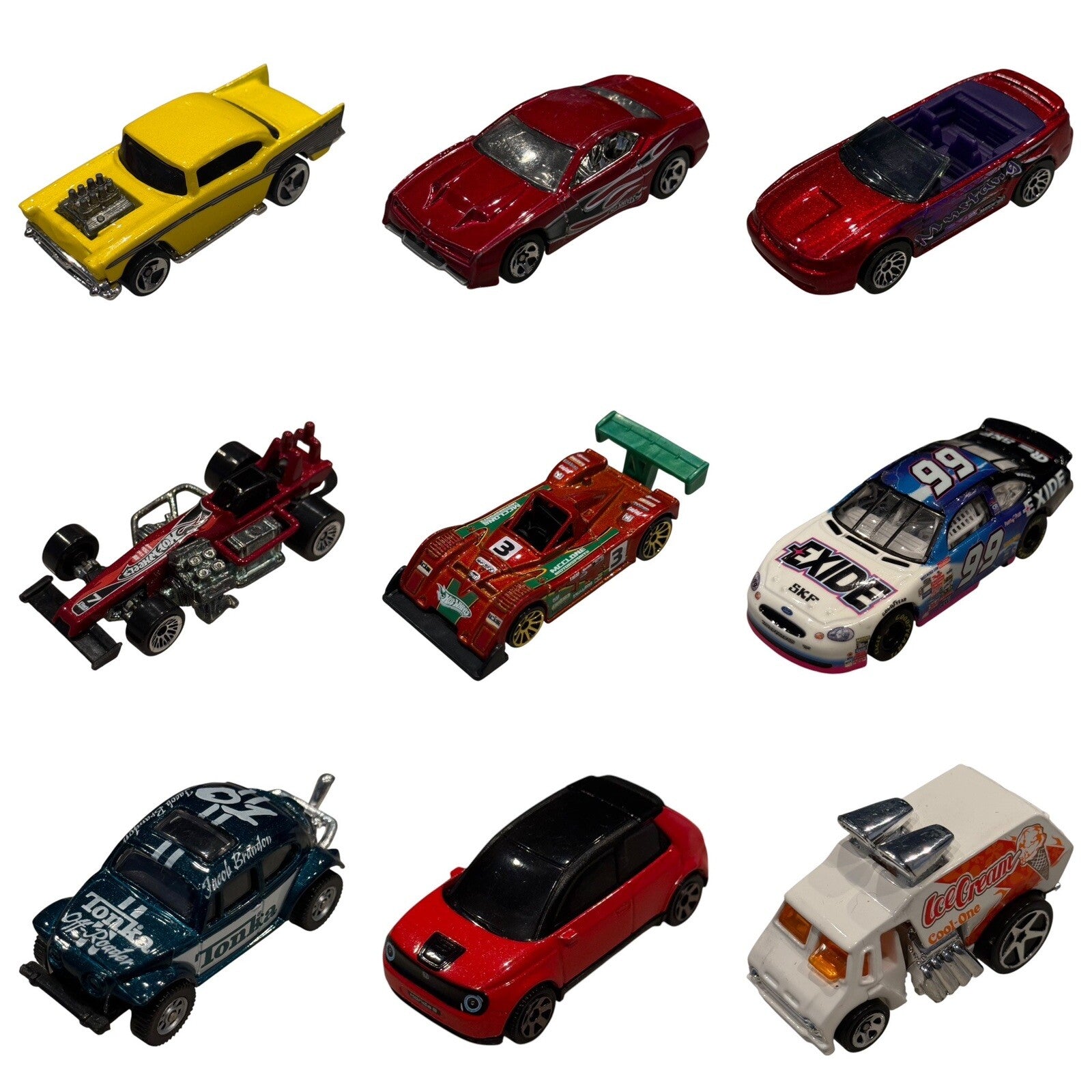 Lot of 18 Diecast Cars – Hot Wheels Matchbox Mix Vintage & Modern Loose