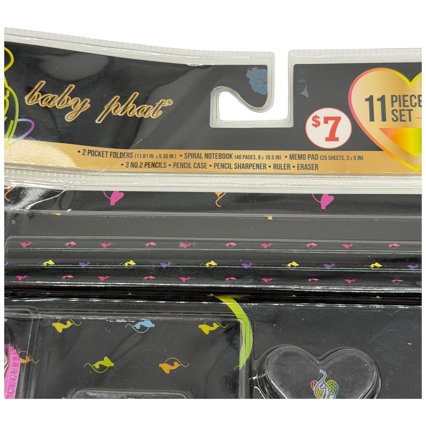 Baby Phat 11 Piece School Supply Set Folders Notebook Pencils Ruler Stationery