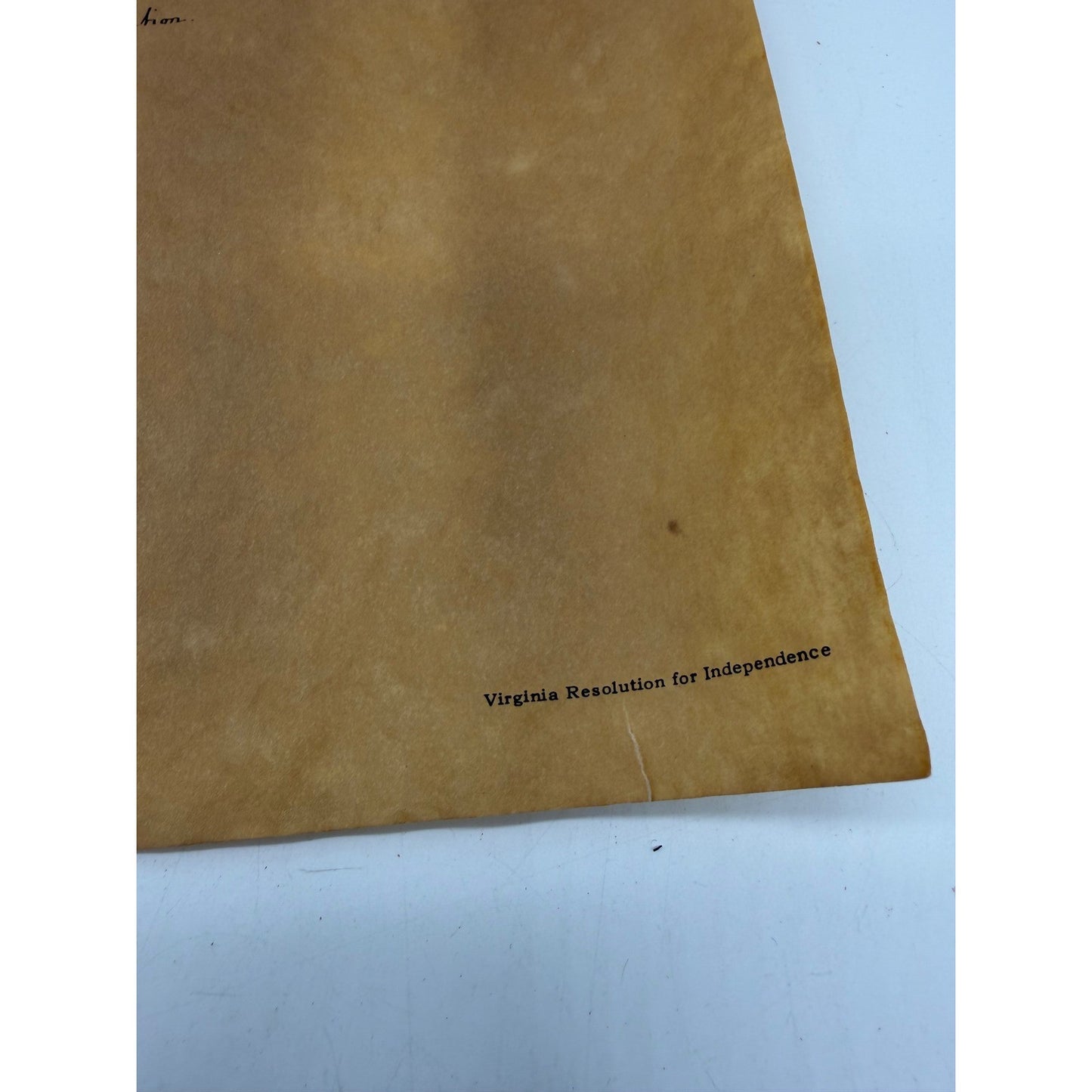 Bill of Rights Virginia Resolution & Declaration of Rights Parchment Replicas