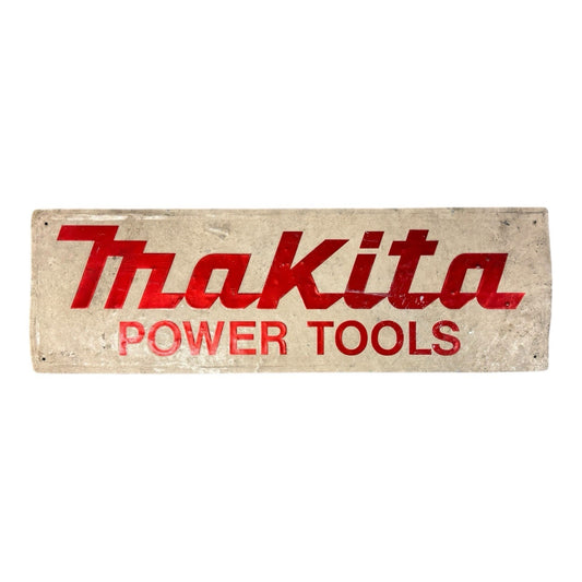Makita Power Tools Metal Sign 36x12 Vintage 1980s Aluminum Store Display