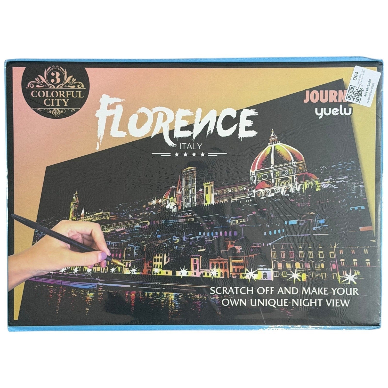 Lot of 14 Scratch Art Boards Colorful City Night View – Mixed Set No Stylus