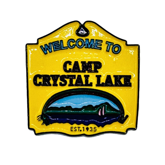 Welcome to Camp Crystal Lake Jason Enamel Pin