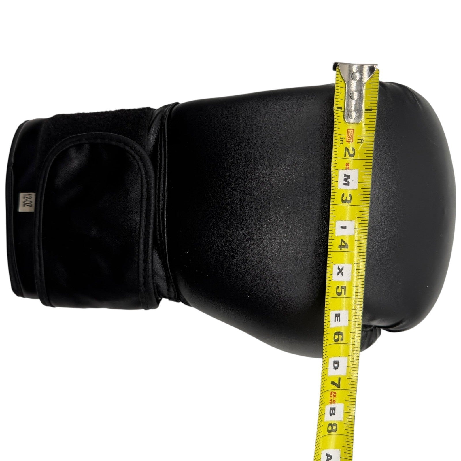 Black 12-oz Boxing Gloves Training Sparring Heavy Bag Hook and Loop Closure