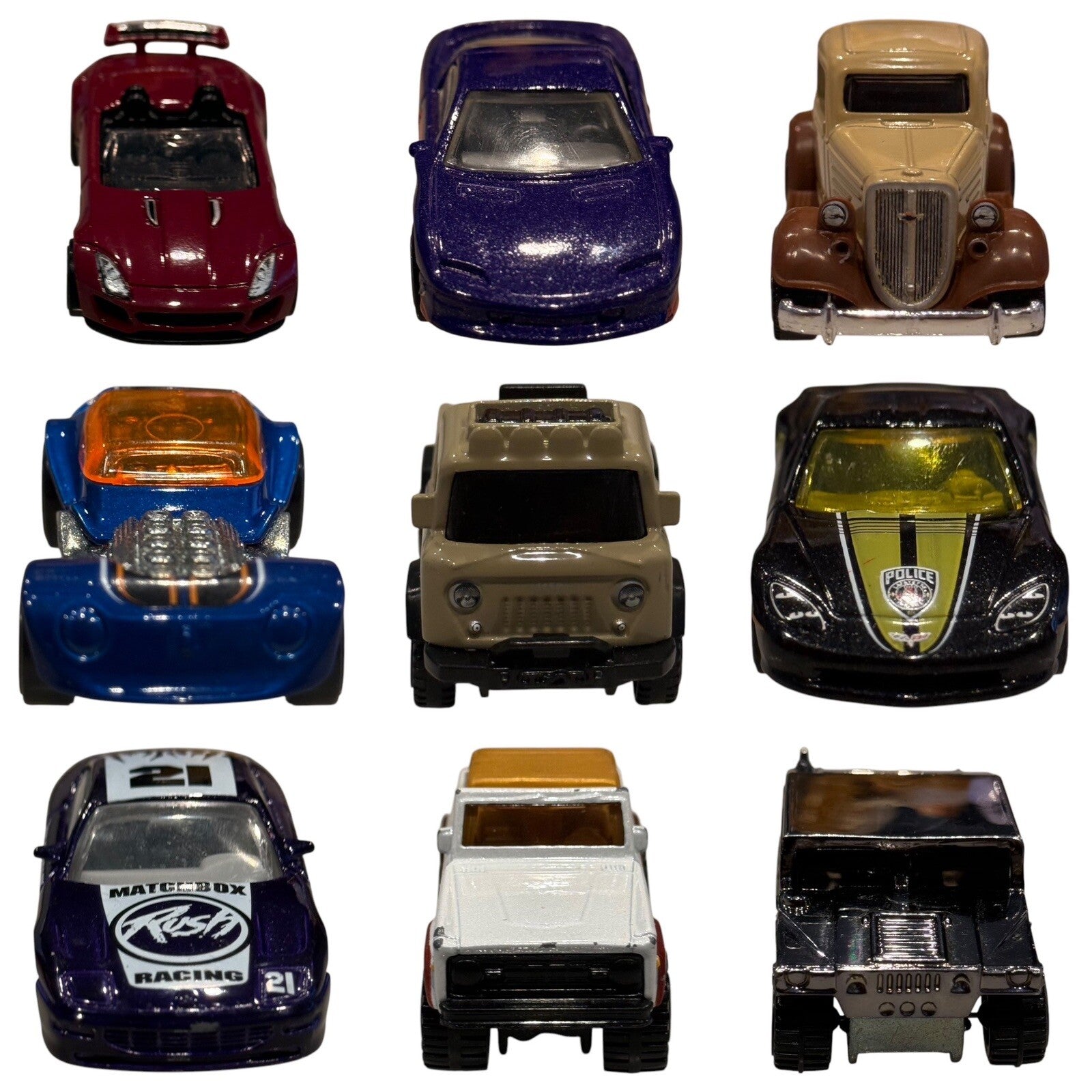 Lot of 18 Diecast Cars – Hot Wheels Matchbox Mix Vintage & Modern Loose