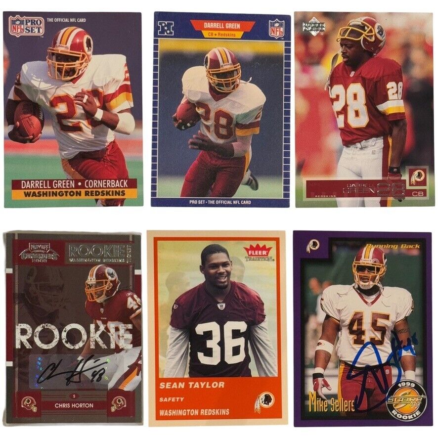 Lot of 66 Washington Redskins Cards – Vintage, Signed, Numbered, Inserts