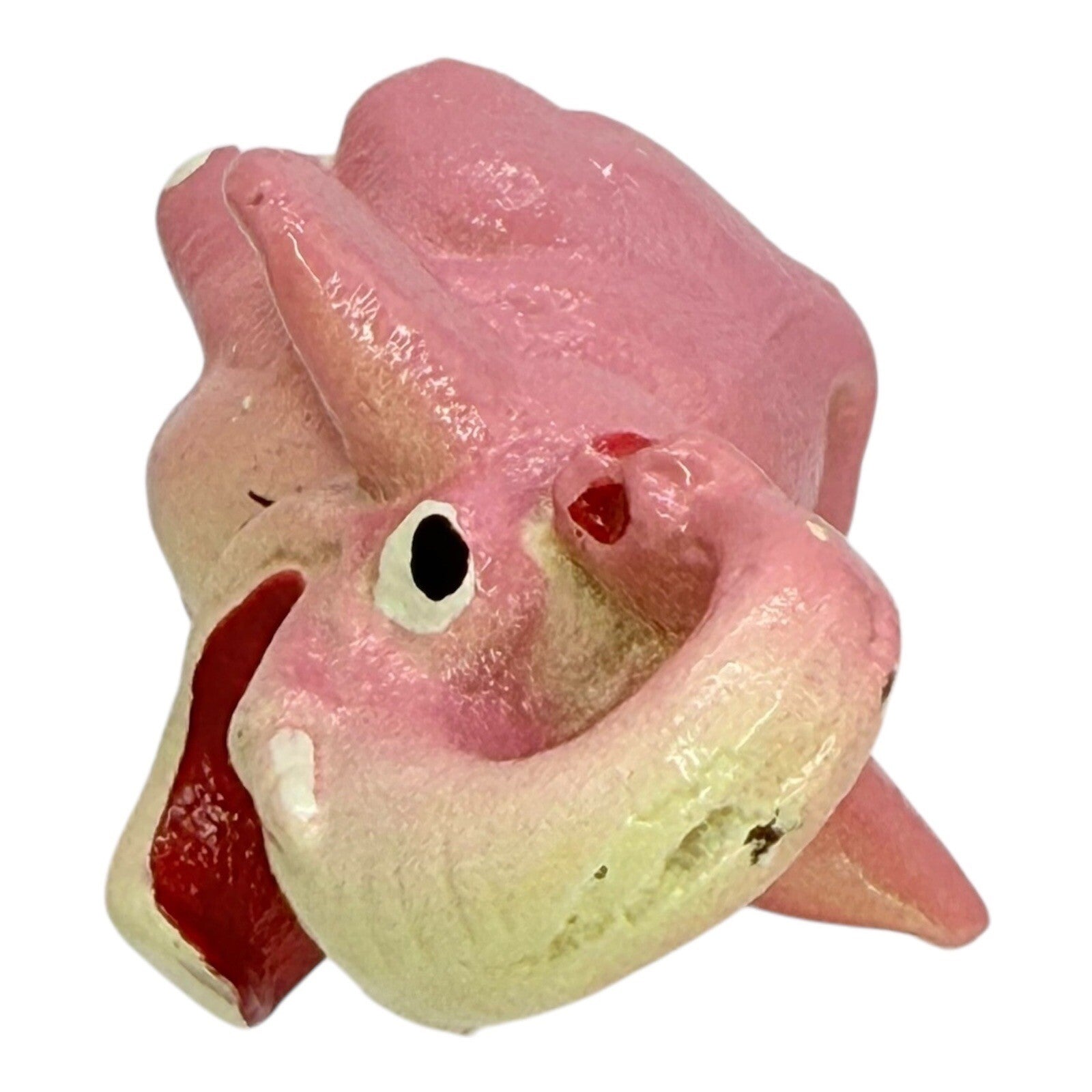 New Orleans 50's Souvenir Elephant Figurine Trunk Up Good Luck Charm 3" Pink