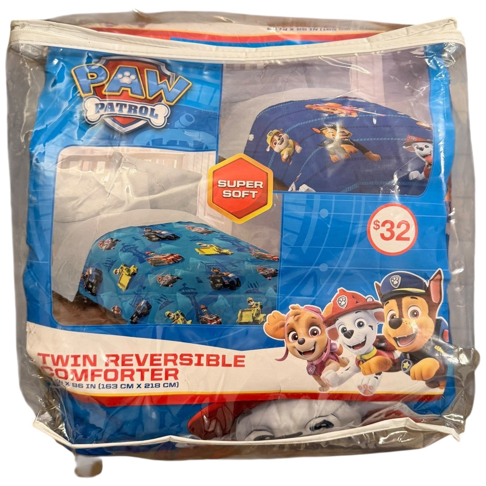 Nickelodeon Paw Patrol Twin Reversible Comforter Super Soft Kids Bedding