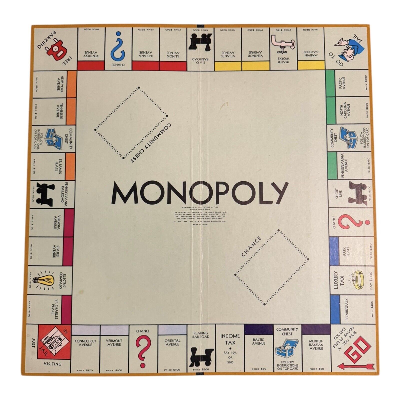 Monopoly 40th Anniversary Edition Board Game Vintage 1974 Parker Brothers