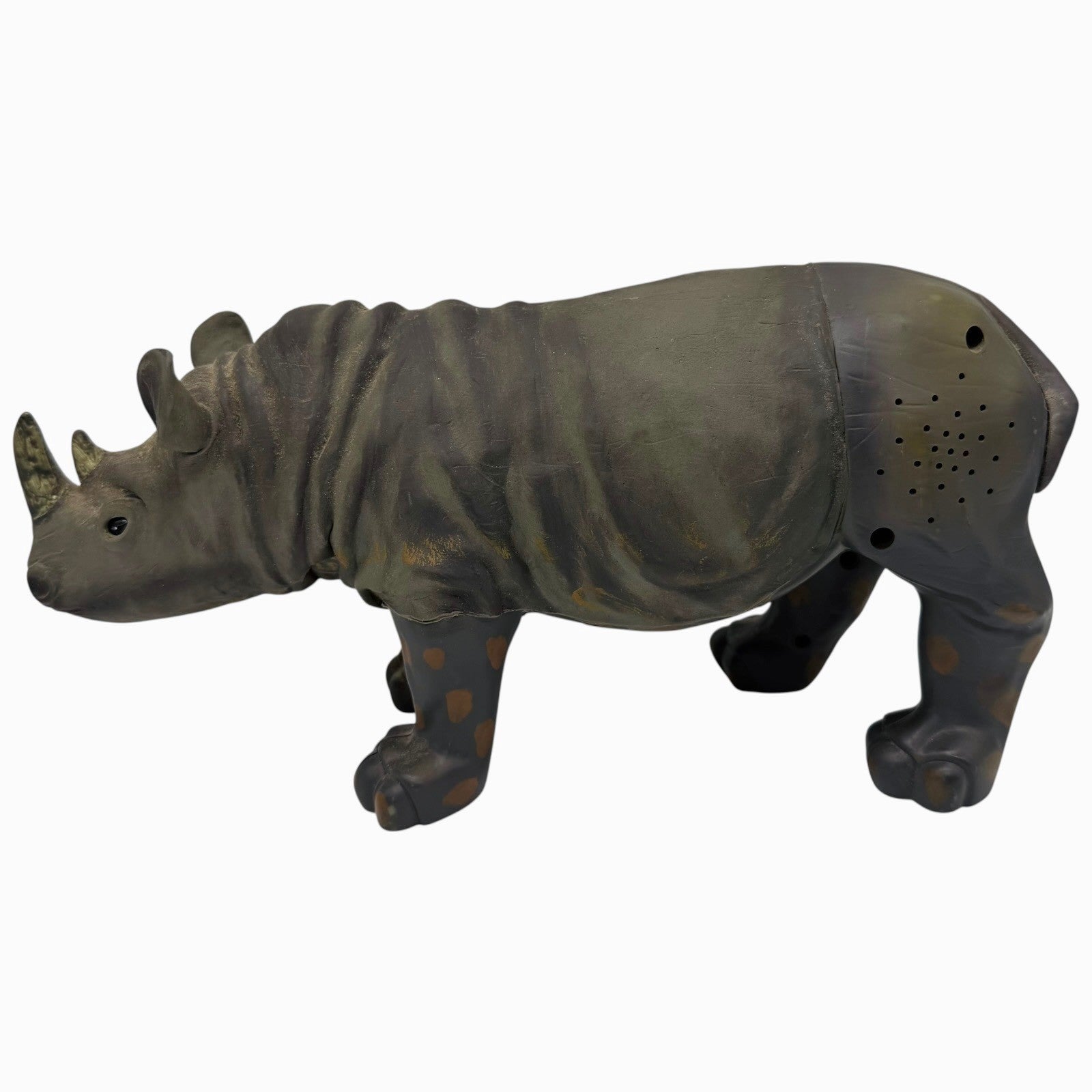 Vintage 1999 Wow Wee Rhinoceros Electronic Toy Rare Realistic Safari Rhino Gray