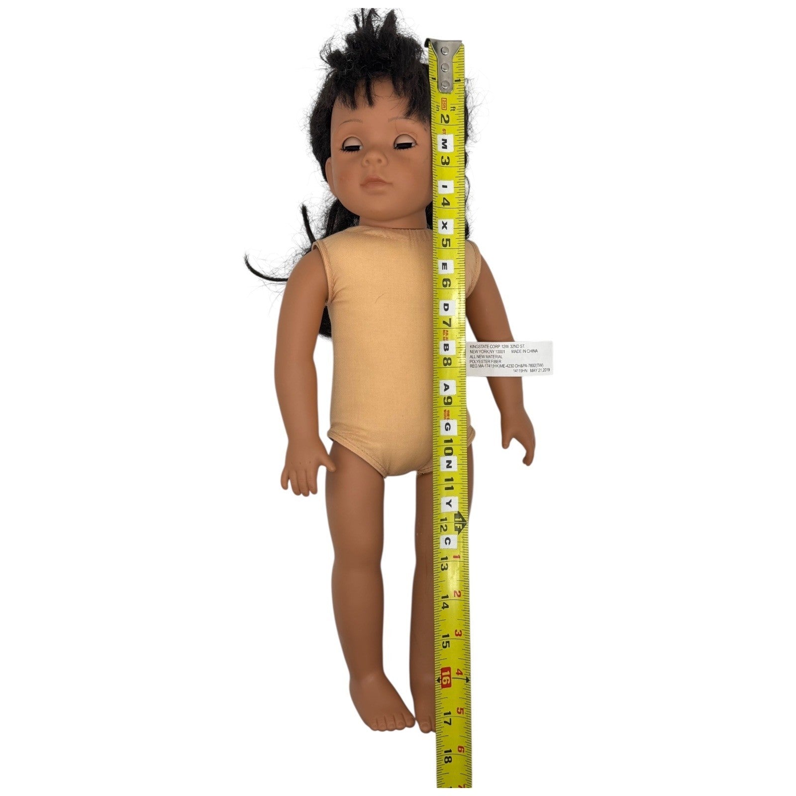 18 Inch Fashion Doll Brown Hair Sleep Eyes CITITOY GS125 Replacement