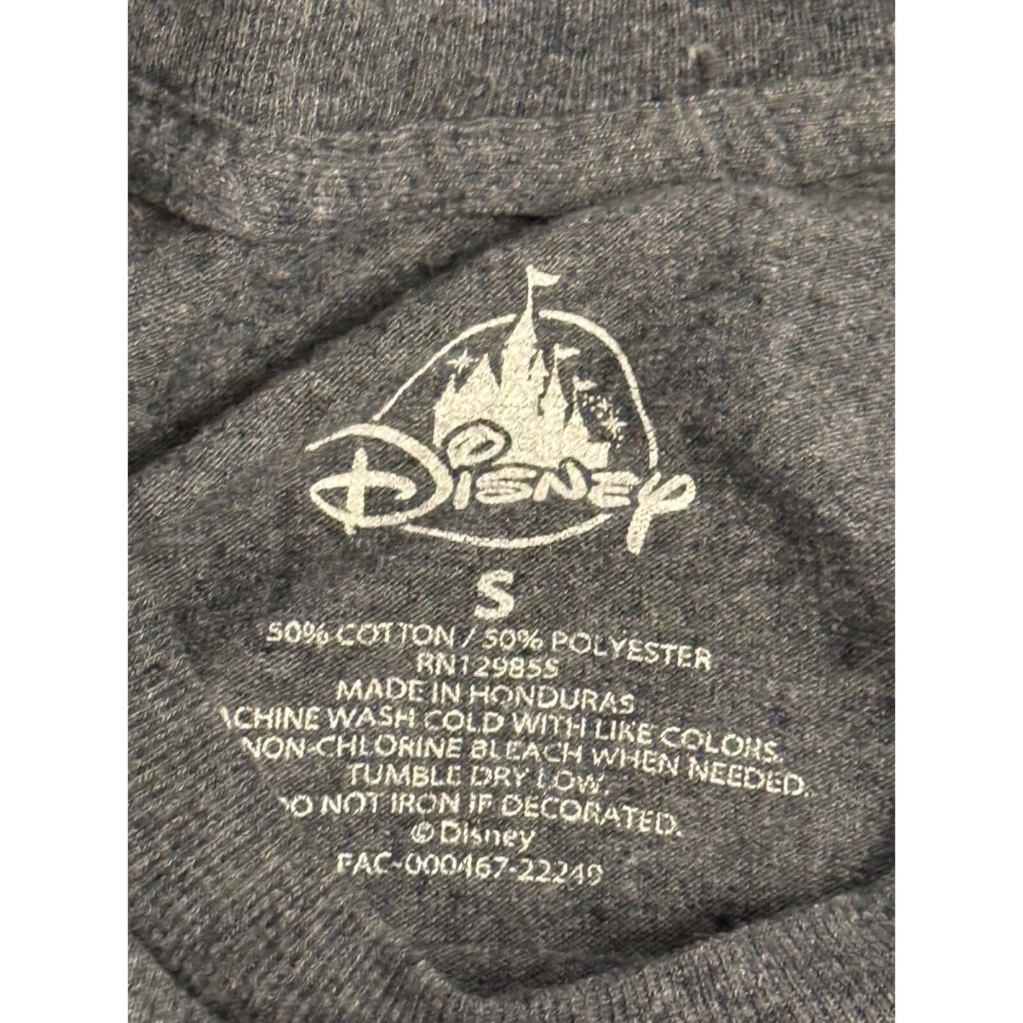 Walt Disney World Christmas Mickey Mouse Santa Grey Short Sleeve T Shirt Small