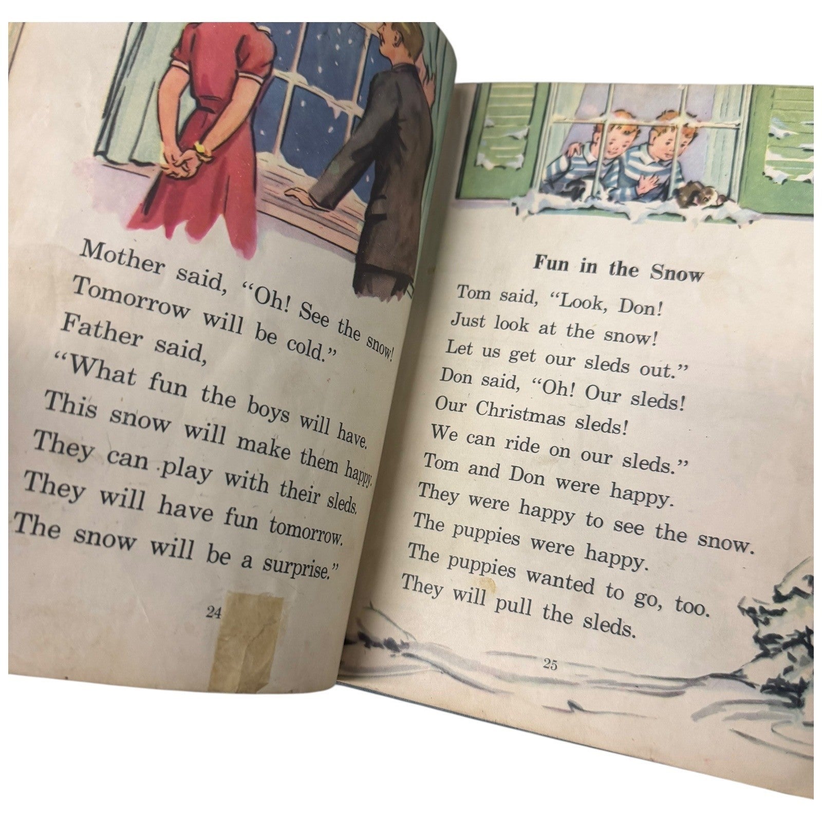 Vintage Fun in Story Easy Growth in Reading Childrens Book Lot 1940