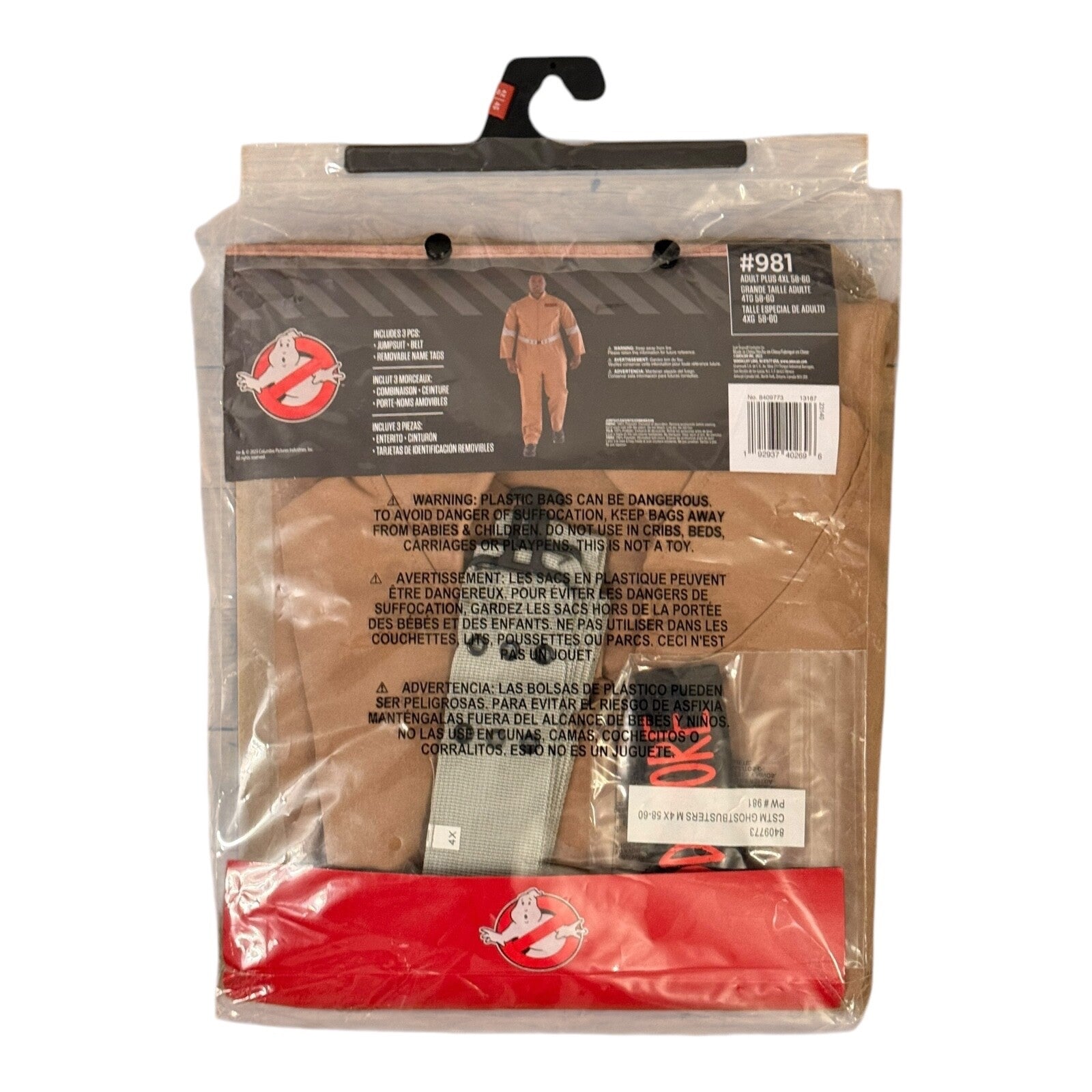 Adult Ghostbusters Costume Licensed - Adult Plus 4XL