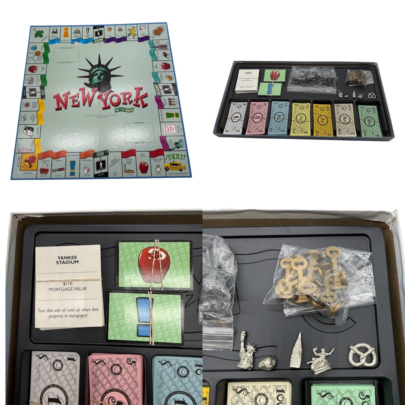 4 BOARD GAME LOT - Monopoly Landmark NYC, Operation, Life, Electronic Monopoly