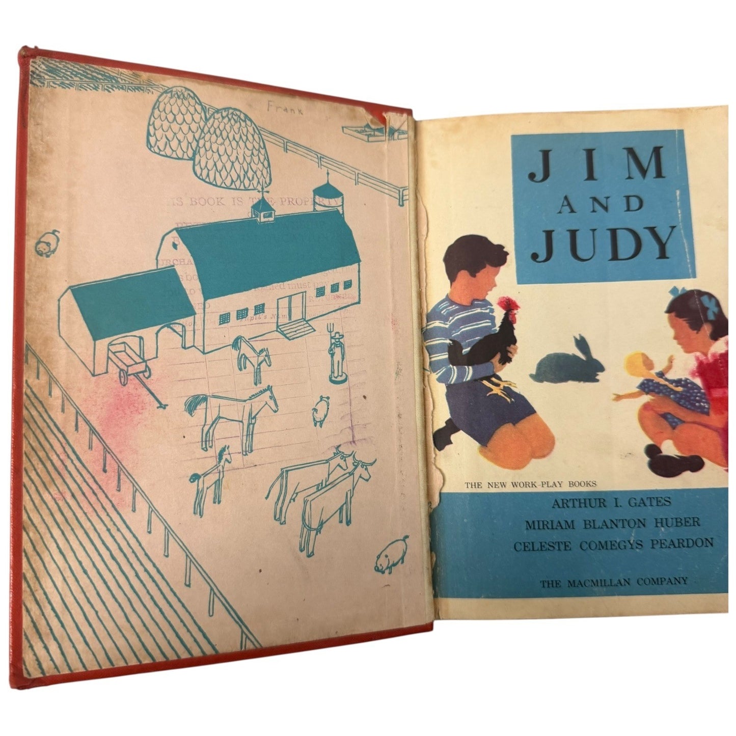 Jim and Judy Vintage Childrens Book 1939 Macmillan Hardcover