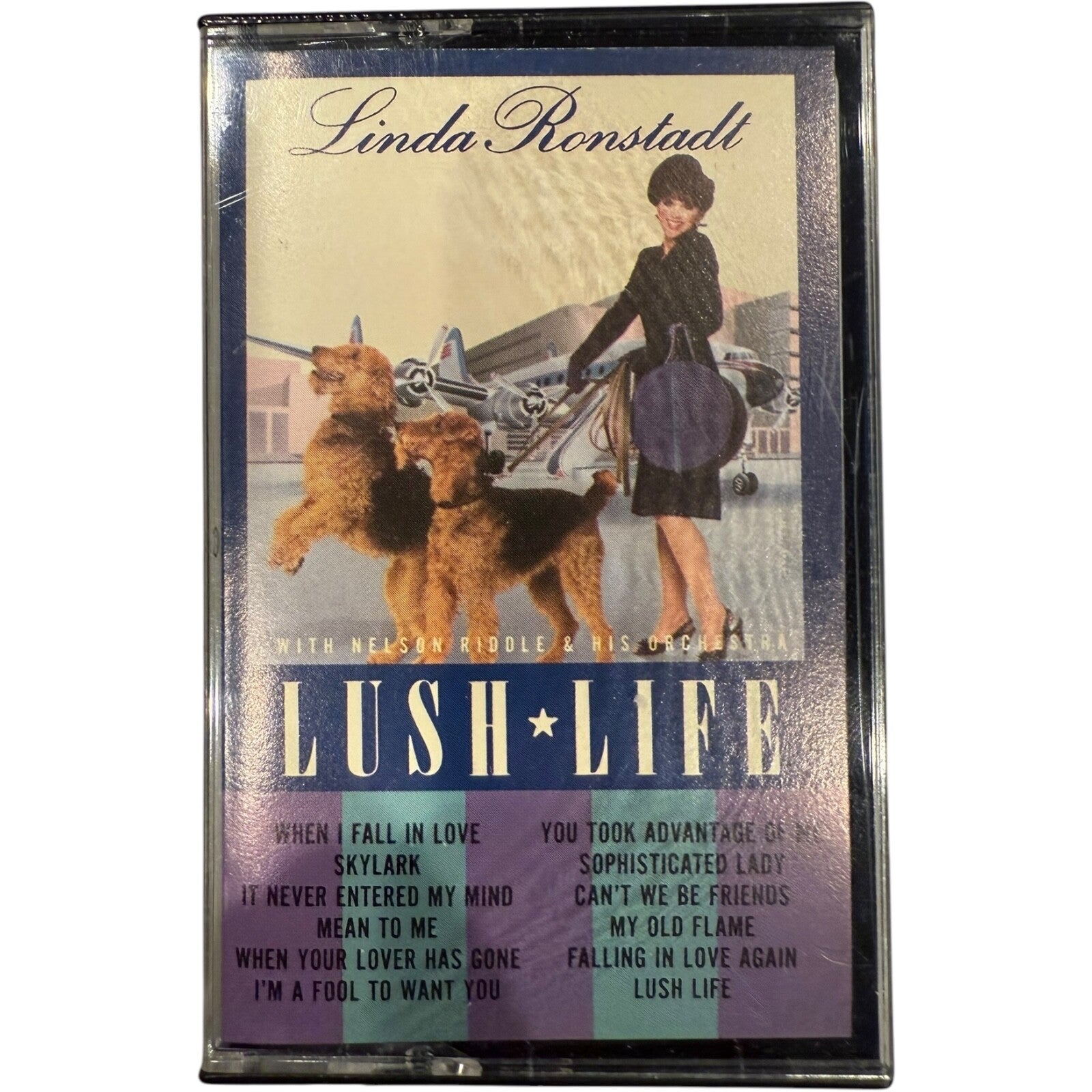 Lot of 2 Linda Ronstadt Cassette Tapes - "What’s New" & "Lush Life" - Used