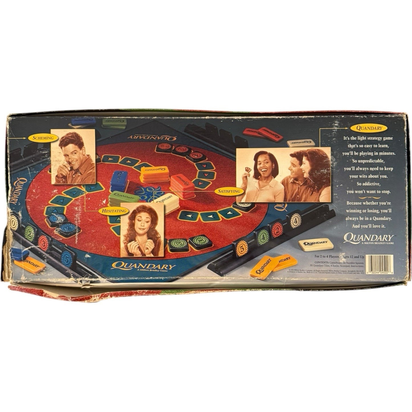 Quandary Board Game 1994 Milton Bradley Vintage Strategy Game – Complete Set