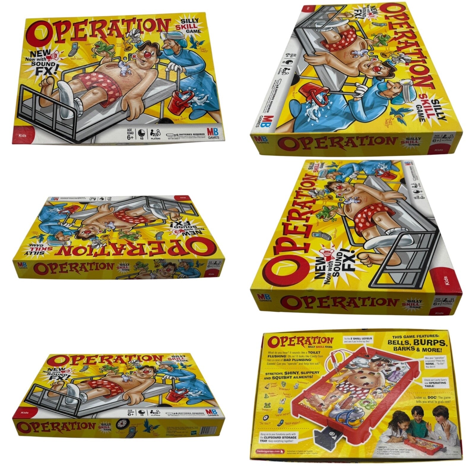 4 BOARD GAME LOT - Monopoly Landmark NYC, Operation, Life, Electronic Monopoly