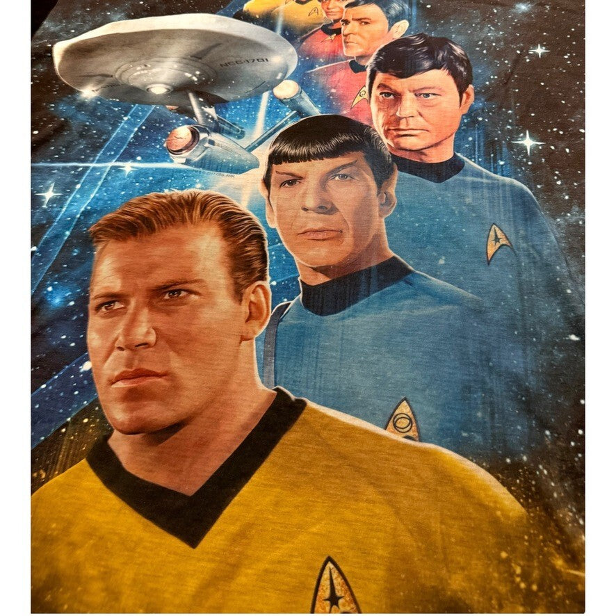 Star Trek The Original Series T-Shirt - Black 2XL Sci-Fi Fan Art Space Design