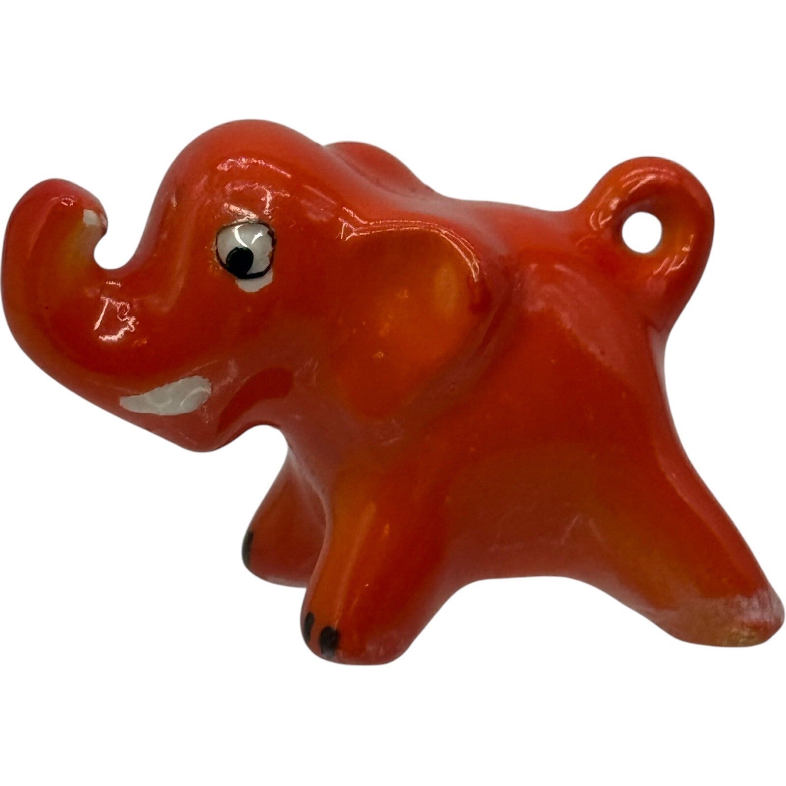 Vintage Rare Orange Goebel Mini Elephant Figurine