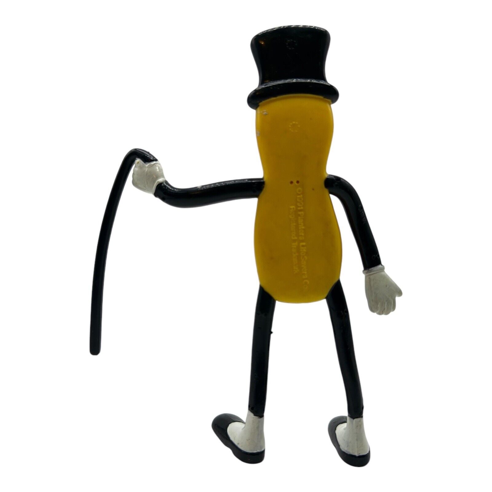 Planters Mr. Peanut 1991 Russ Bendable Figure – Vintage Advertising Toy 6"