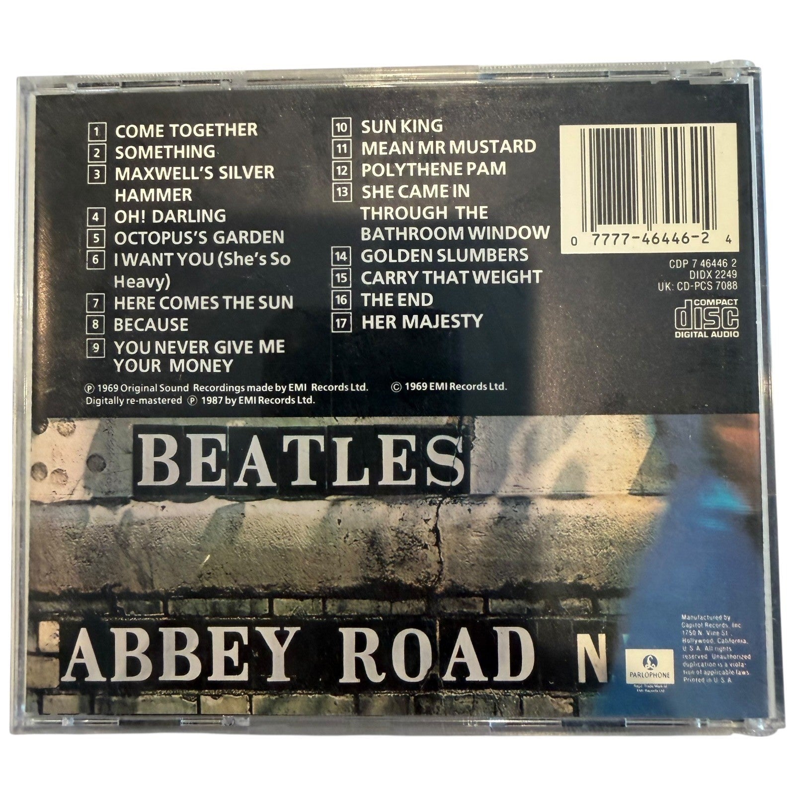 The Beatles Abbey Road CD 1987 Remaster Capitol Parlophone CDP 7 46446 2 Rock