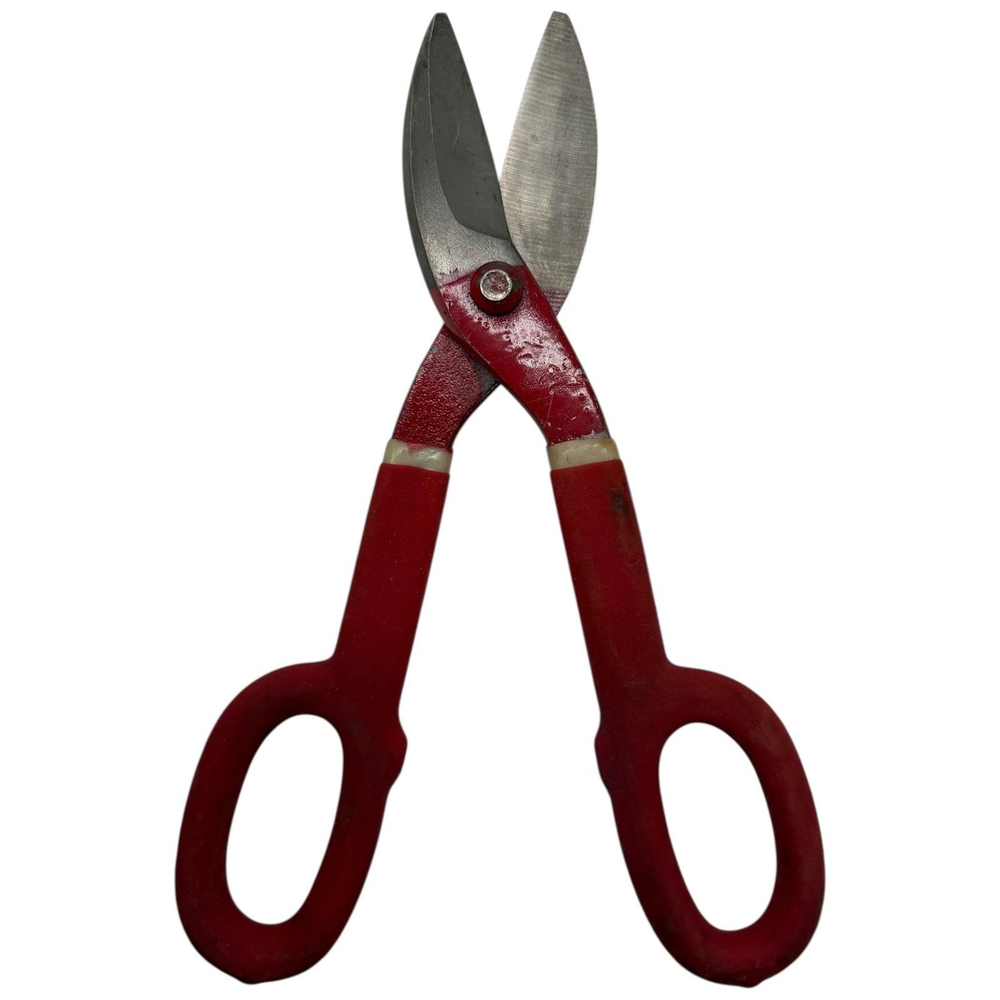Vintage Tin Snips Shears Heavy Duty Red Handle Metal Cutting Tools High-End