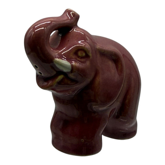 Elephant Figurine Ceramic Animal Statue Decor Trunk Up Good Luck Vintage Gift