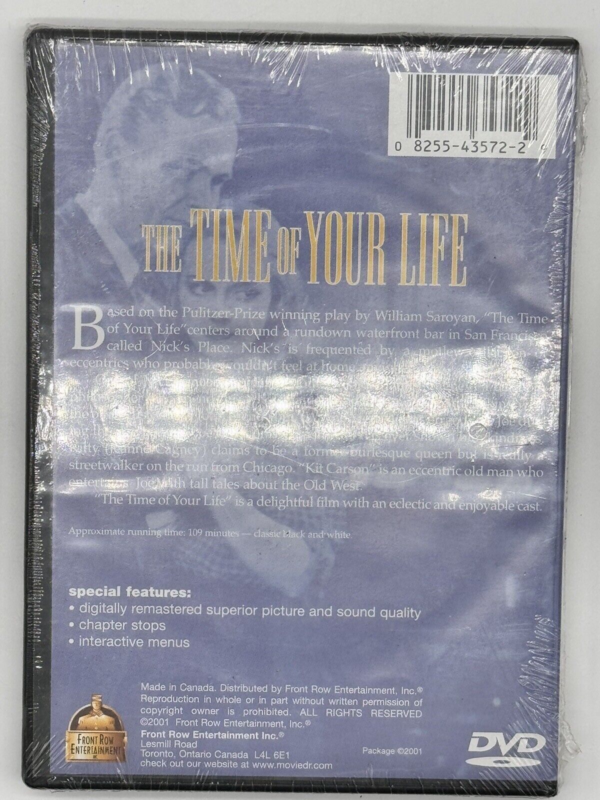 The Time of Your Life (DVD) | James Cagney | Brand New, Factory Sealed