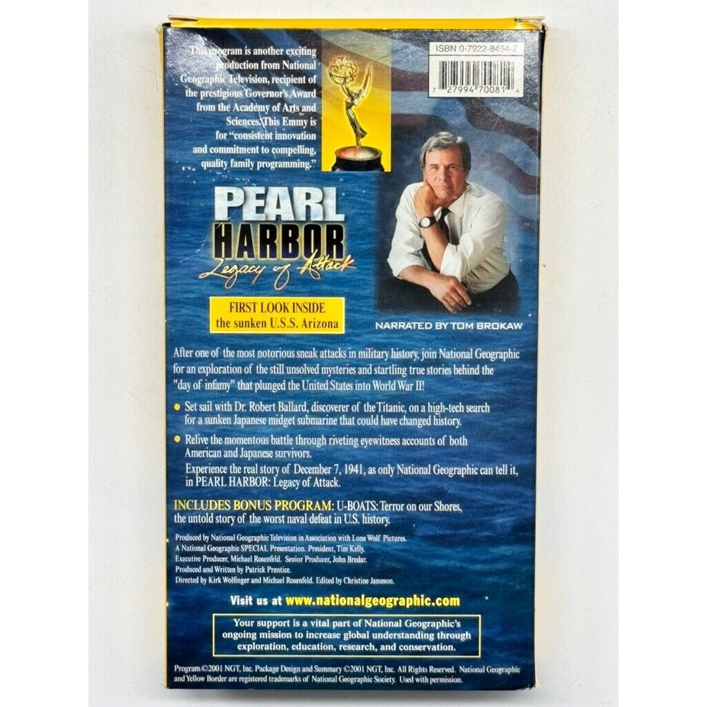 National Geographic: PEARL HARBOR- LEGACY OF ATTACK (vhs) Tom Brokaw. Rare