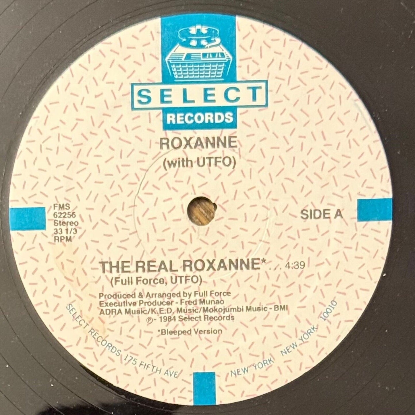 Roxanne With UTFO ‎– The Real Roxanne 12" Vinyl 1984 Select Records