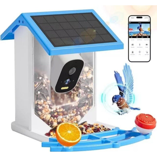 Smart Bird Feeder with Motion Detection Bird Watching Camera - Solar Powered