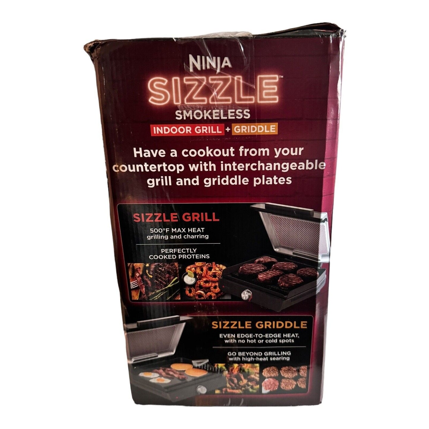 Ninja GR101 Sizzle Smokeless Indoor Grill & Griddle