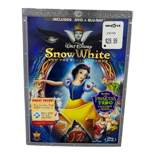 Snow White and the Seven Dwarfs (DVD Blu Ray, 2009, 3-Disc Set) NEW, SEALED