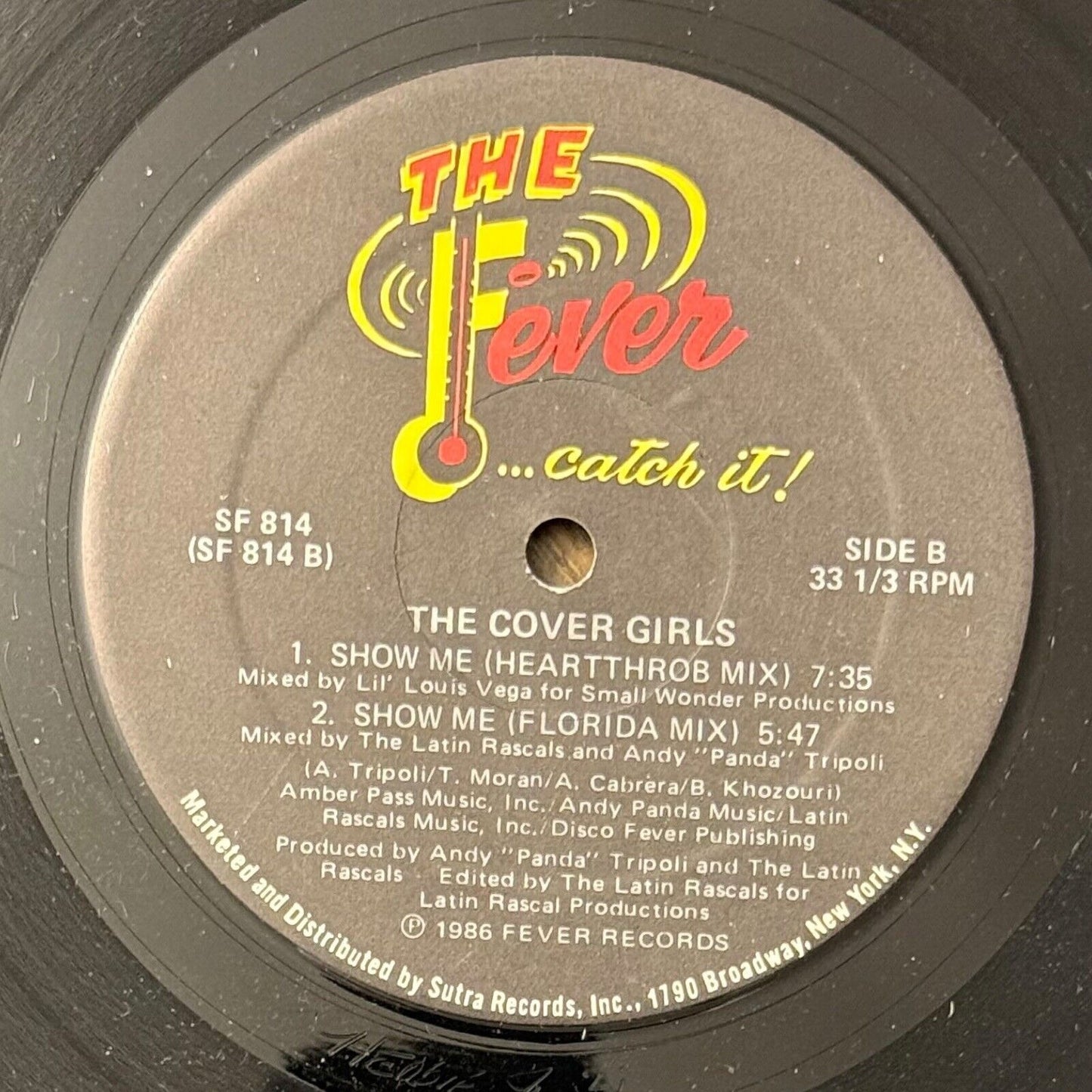 The  Cover Girls - Show Me- the Fever...Catch It 12" Promo Vinyl Record