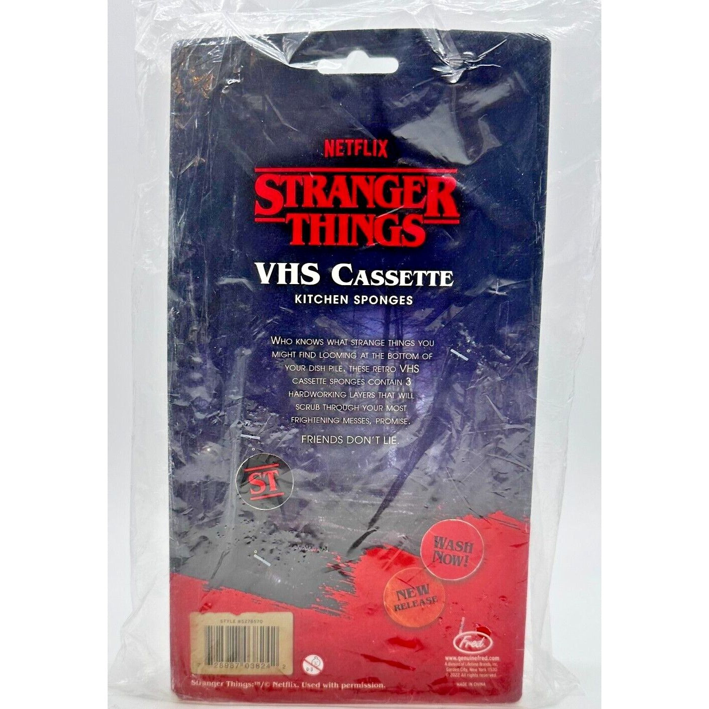 NETFLIX  STRANGER THINGS VHS Cassette Kitchen Sponges 2pcs VHS