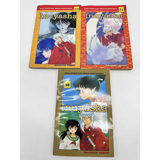 Inuyasha Anime Manga Lot Of 3 - Collectible Books Vol 29 31 38