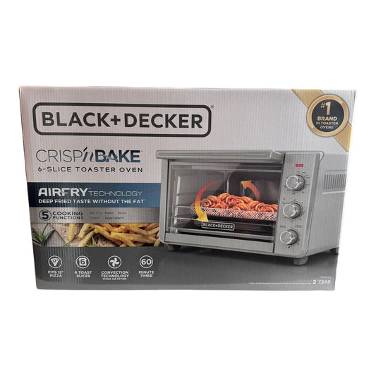 BLACK + DECKER, Crisp 'n Bake 6-Slice Toaster Oven - TO3217SS