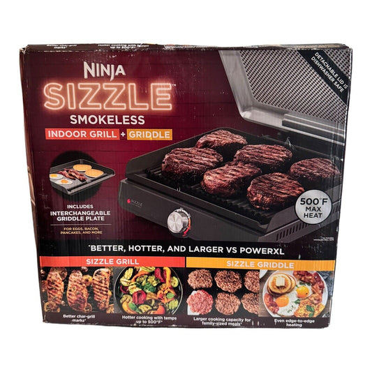 Ninja GR101 Sizzle Smokeless Indoor Grill & Griddle