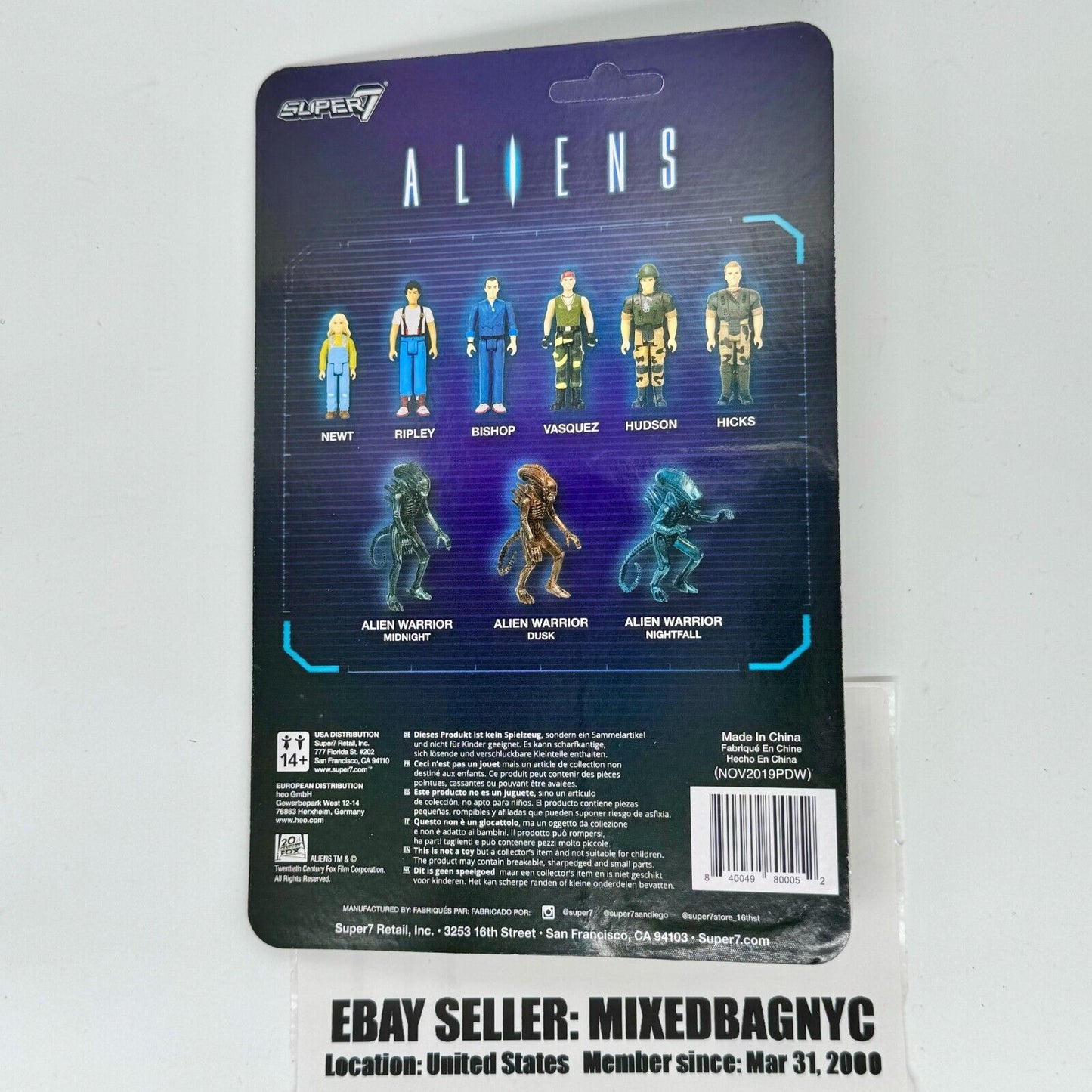 New Aliens Super7 ReAction Aliens Figure 3pcs Lot Action Figure Horror Movie