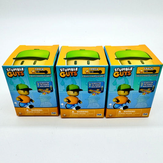 Stumble Guys Lot Of 3 Collectible Figurines Mystery Blind Box New Sealed