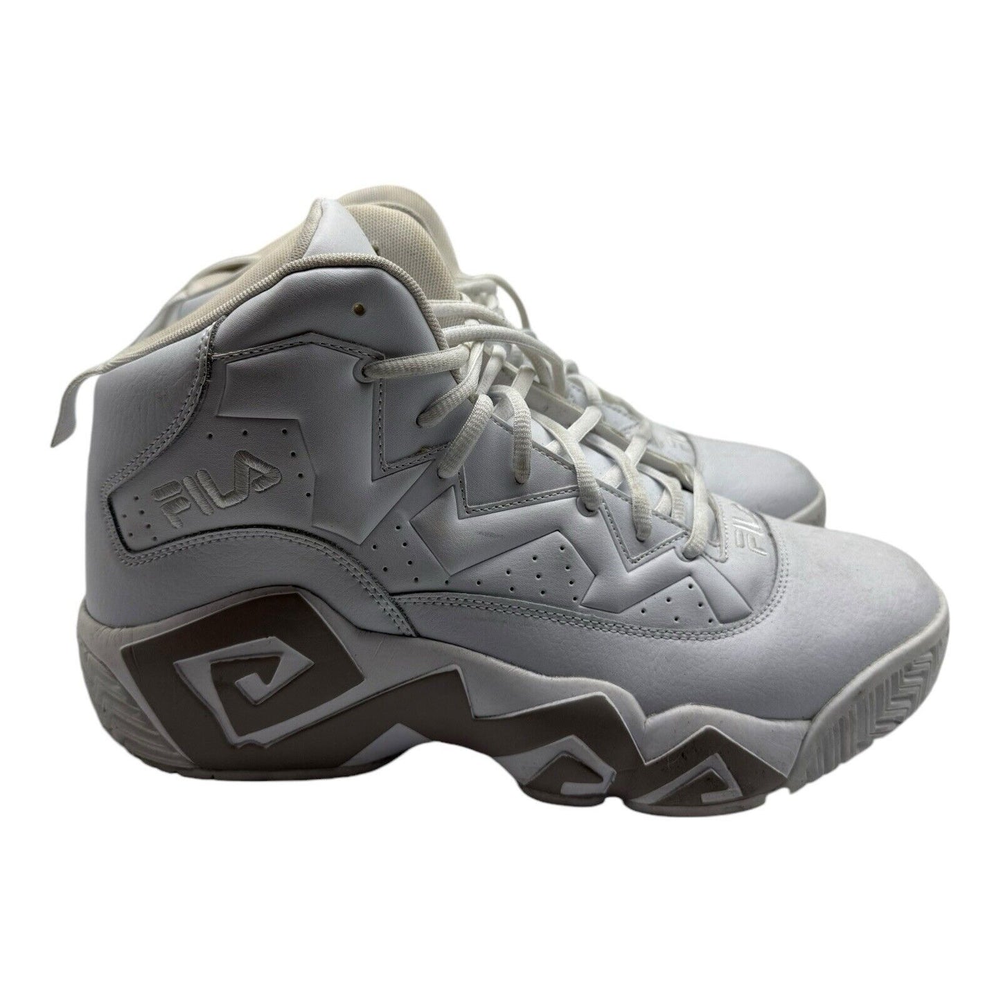 FILA MB Hi White-Grey Sneakers Men's Size 12 - Preowned