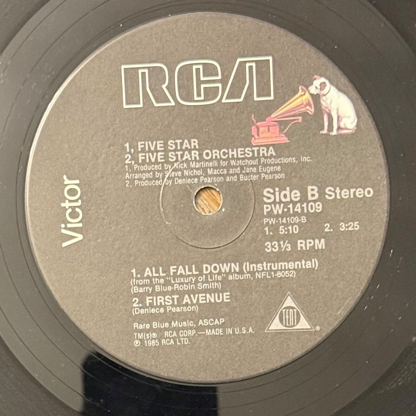 Five Star-All Fall Down-3 Tracks-RCA PW-14109 Vinyl Record 12″