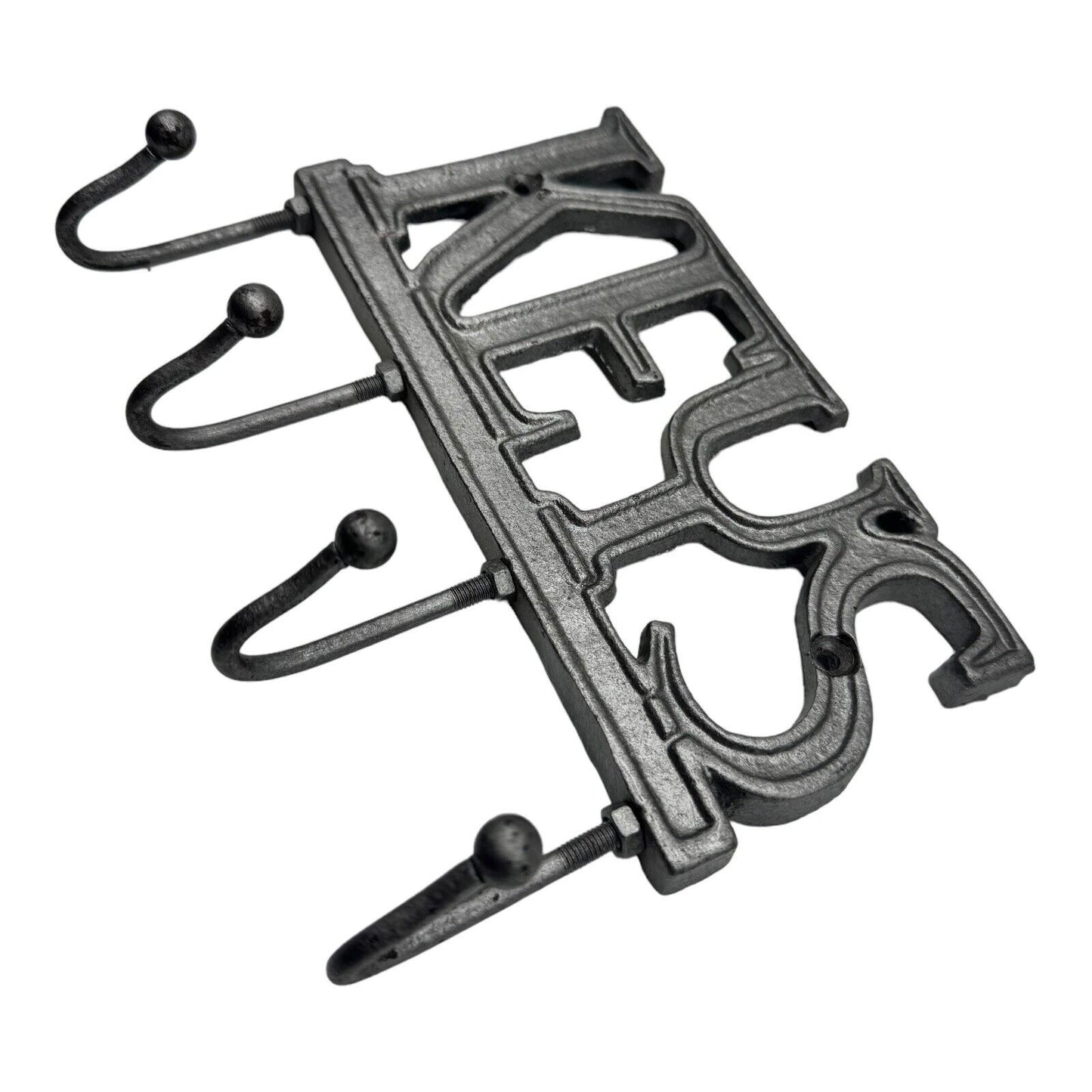 Key Holder for Wall - Decorative Farmhouse Rustic Iron Wall Mount Key Organizer