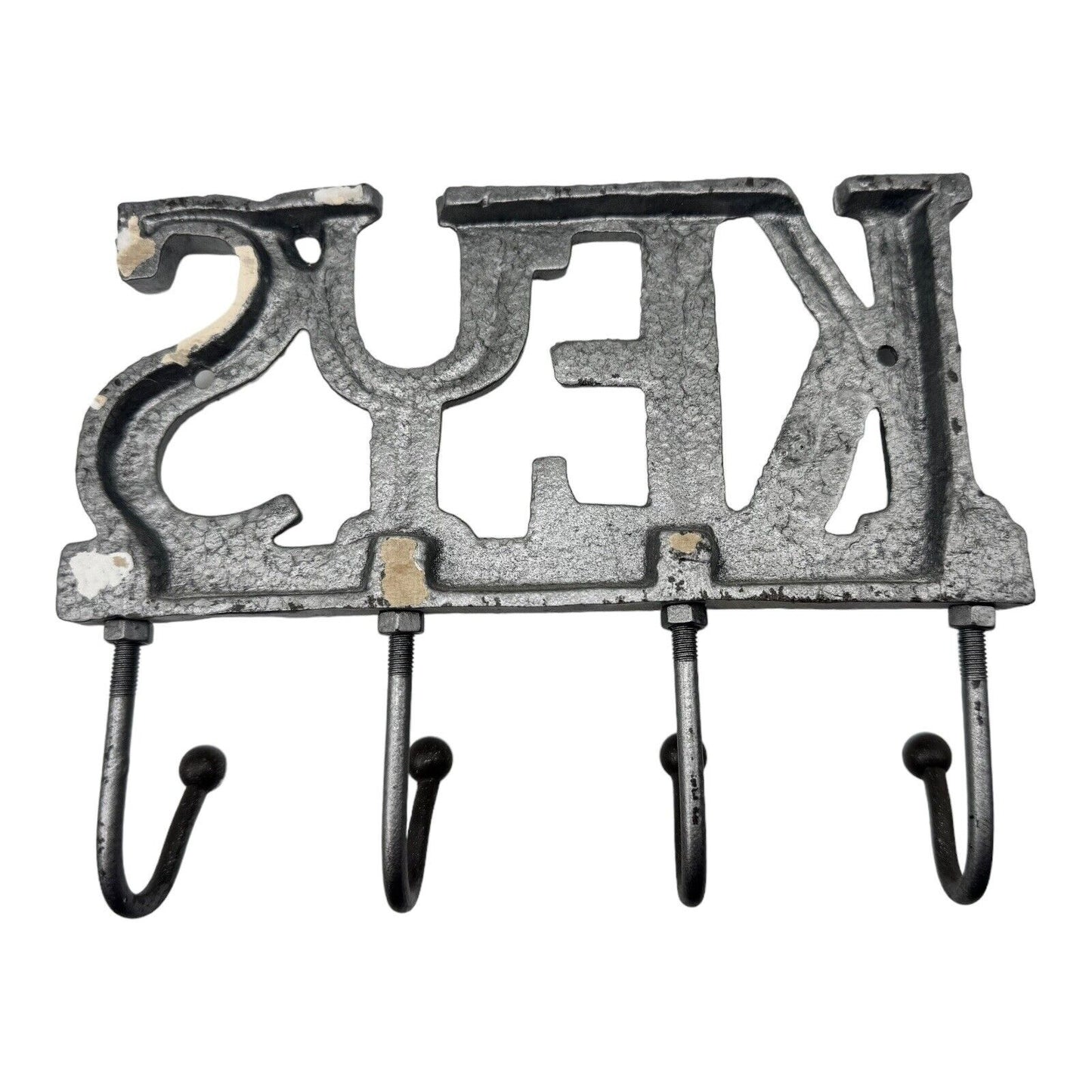 Key Holder for Wall - Decorative Farmhouse Rustic Iron Wall Mount Key Organizer