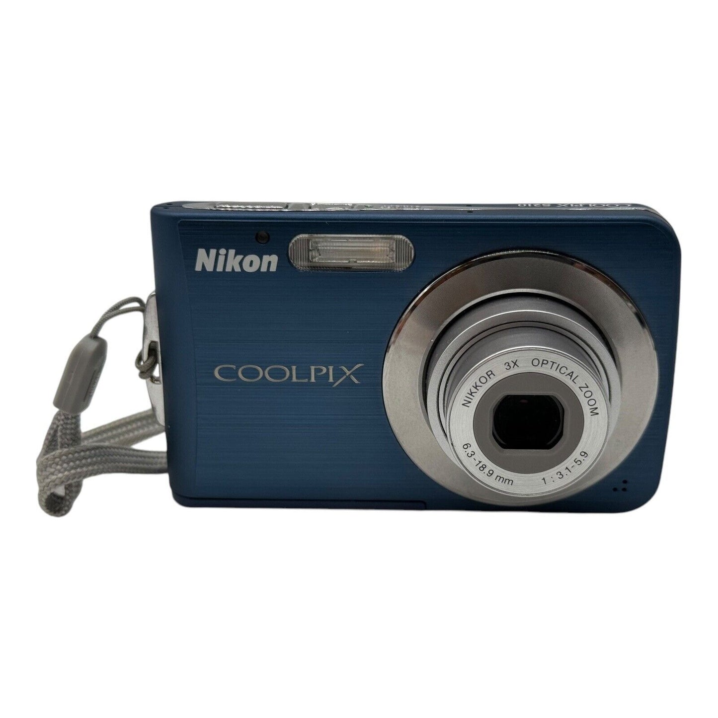 Nikon COOLPIX S210 8.0MP Digital Camera in Blue + Battery, Charger, Cables & SD